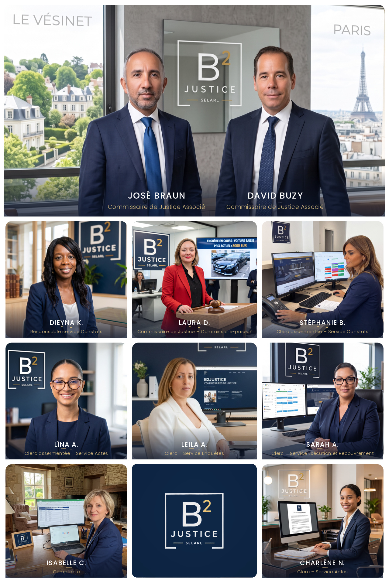 L'équipe de la SELARL B² Justice — Buzy Braun & Associés