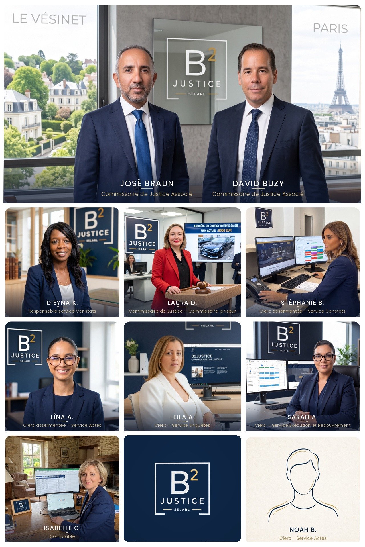 L'équipe de la SELARL B² Justice — Buzy Braun & Associés